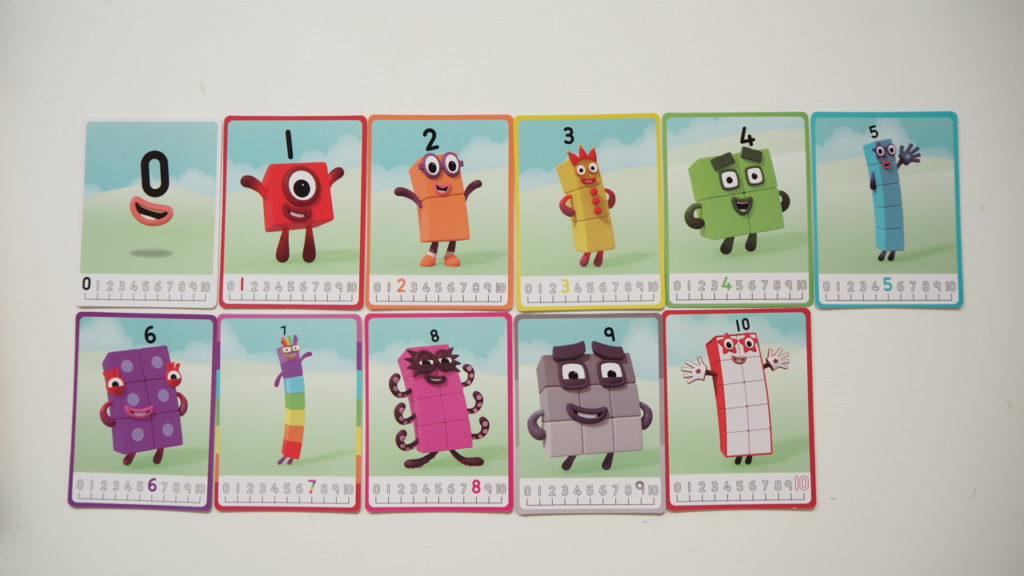 cards of Numberblocks toy Learning Resorces mathlinkcubes blocks